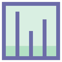 gráfico de barras Ícone