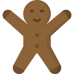 Gingerbread man icon