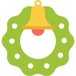 Christmas wreath icon