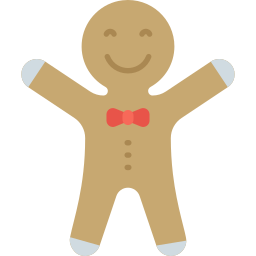 Gingerbread man icon