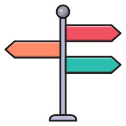 Directional sign icon