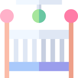 Baby crib icon