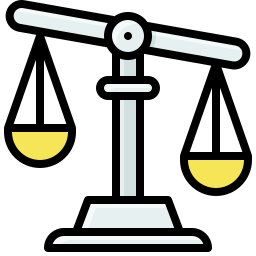 Justice scale icon