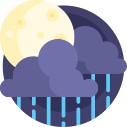 Rainy night icon