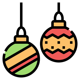 Christmas balls icon