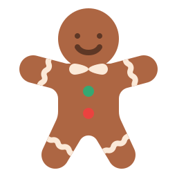 Gingerbread man icon