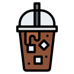 Cold coffee icon