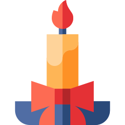 Christmas candle icon