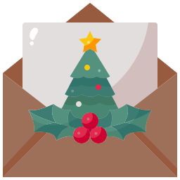 Christmas card icon