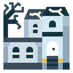 Haunted house icon