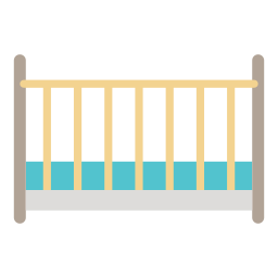 Baby crib icon