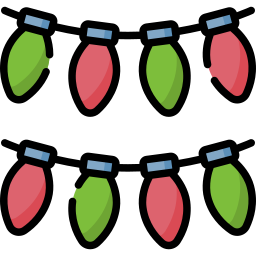 Christmas lights icon