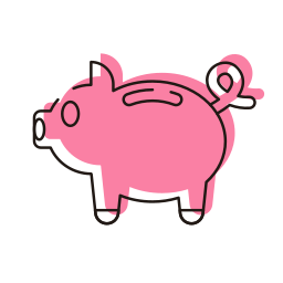 Piggy bank icon