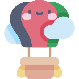 Hot air balloon icon