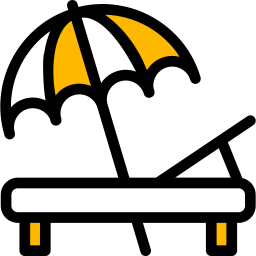 Beach umbrella icon