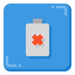 niedriger batteriestatus icon