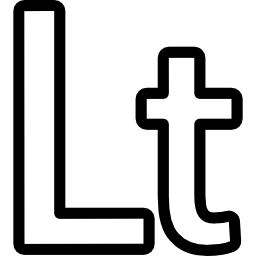 Lithuania litas currency symbol icon