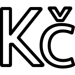 Czech Republic koruna currency symbol icon