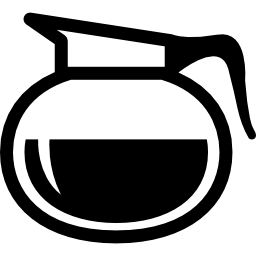 kaffeekanne von runder form icon