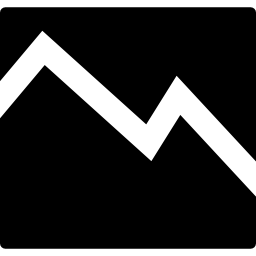 Data analytics descending line graphic icon