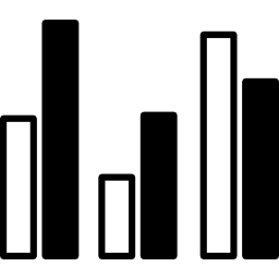 gegevensanalyse dubbele grafische balken icoon