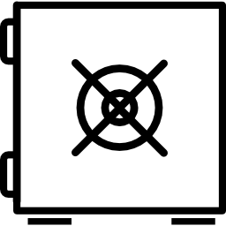 Safe box outline icon