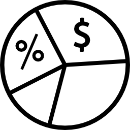 informations de camembert sur l'argent Icône