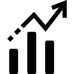 aufsteigendes symbol der balkendiagrammschnittstelle icon