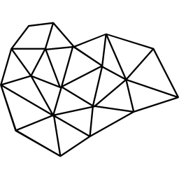 Polygonal chart of triangles icon