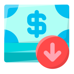 Money loss icon