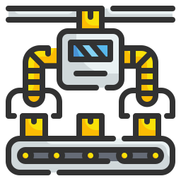 braccio robotico icona