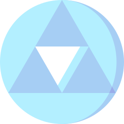 Triangle in circle icon