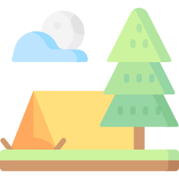 Camping tent icon