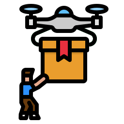 livraison par drone Icône