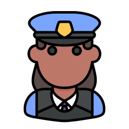 femme policier Icône