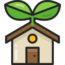 Eco house icon