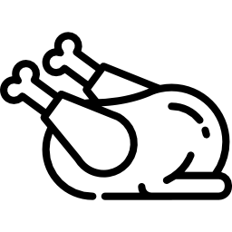 Roast chicken icon