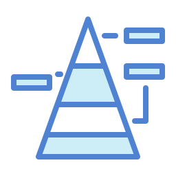 graphique pyramidal Icône