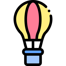 Hot air balloon icon