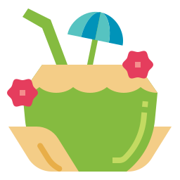 Coconut drink icon