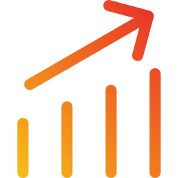 graphique de croissance Icône