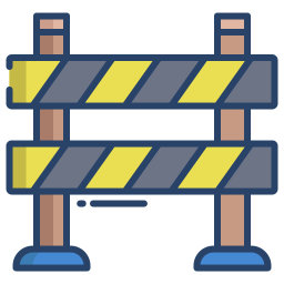 Traffic barrier icon