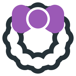 Christmas wreath icon