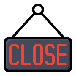 Closed sign icon