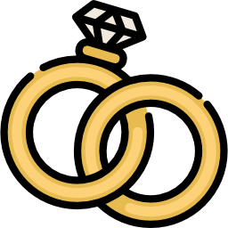 Wedding rings icon