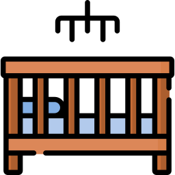 Baby crib icon