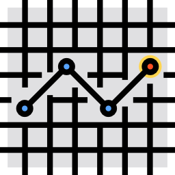 graphique en ligne Icône