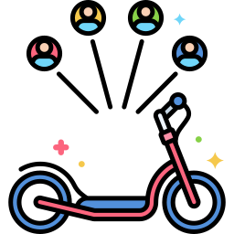 Electric scooter icon