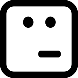 Emoticon face of doubt icon