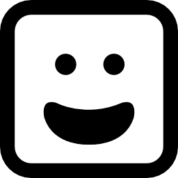 Happy smiling emoticon face with open mouth icon